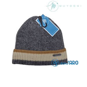 Berretto uomo invernale grigio beige nocciola Muydemi 173035