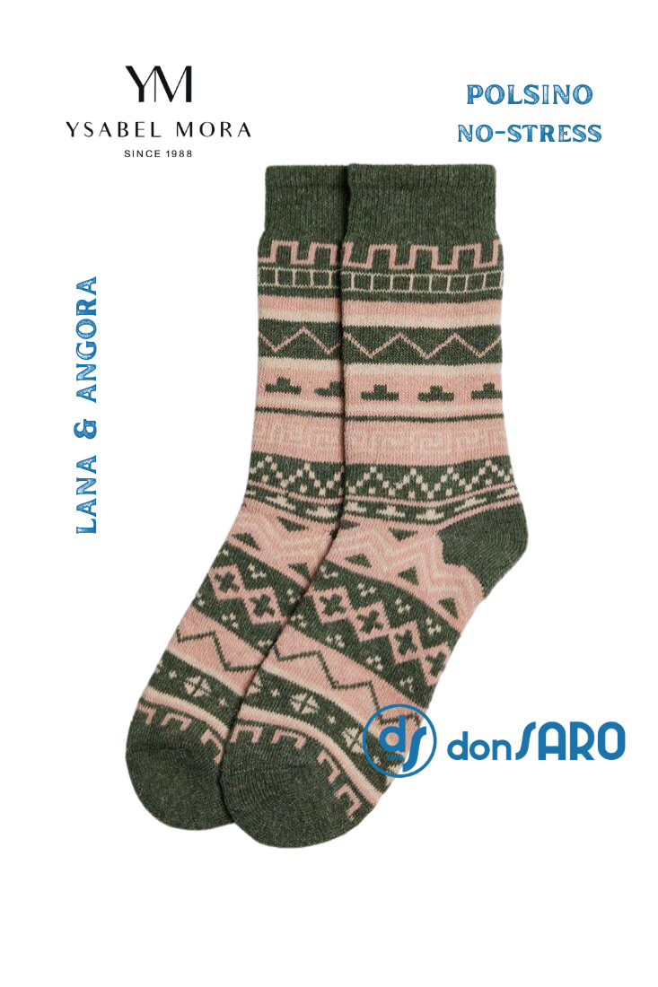 Calzini donna angora lana fantasia moda, Ysabel Mora 12888 – Donsaro