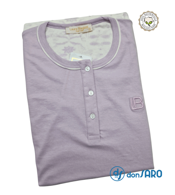 Pigiama donna cotone manica lunga, Laura Biagiotti J96496S - immagine 3