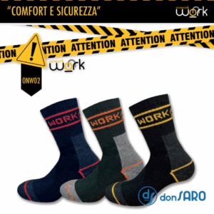 Calze uomo corte rinforzate antinfortunistiche WORK (3 paia)