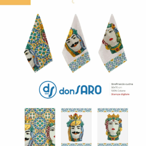 Set 3 strofinacci tipici siciliani cotone 50x70, I Mori