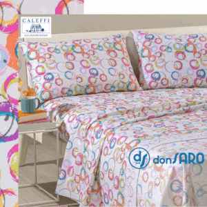 Completo lenzuola cotone, Caleffi Graphic