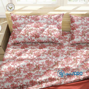 Completo lenzuola cotone disegno coralli marini, Antille