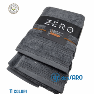 Coppia asciugamani spugna puro cotone grammi 650, Zero