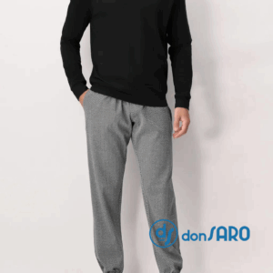 Pigiama uomo lupetto in caldo cotone stampa chevron Perofil