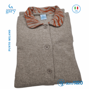 Vestaglia donna abbottonata punto milano, Gary V50172