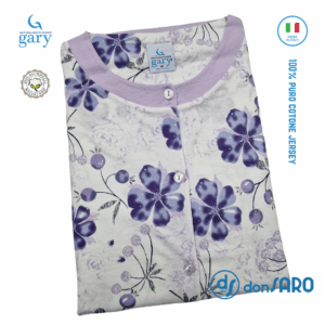 Pigiama donna con giacca cotone jersey, Gary Z50052