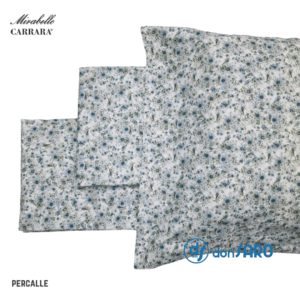 Completo lenzuola percalle matrimoniale Mirabello Margherite