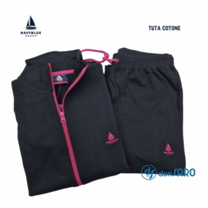 Tuta donna cotone primaverile, Navyblue 873