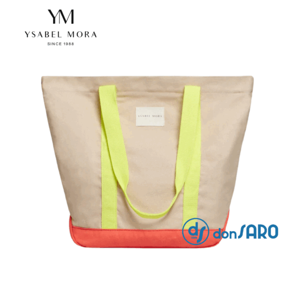 Borsa spiaggia cotone, multicolor, blu, avorio Ysabel Mora