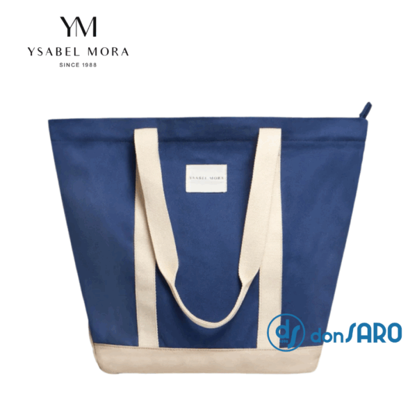 Borsa spiaggia cotone, multicolor, blu, avorio Ysabel Mora - immagine 3