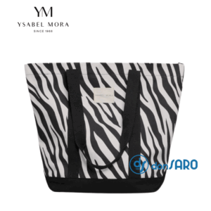Borsa da mare in cotone disegno animalier, Ysabel Mora 86203