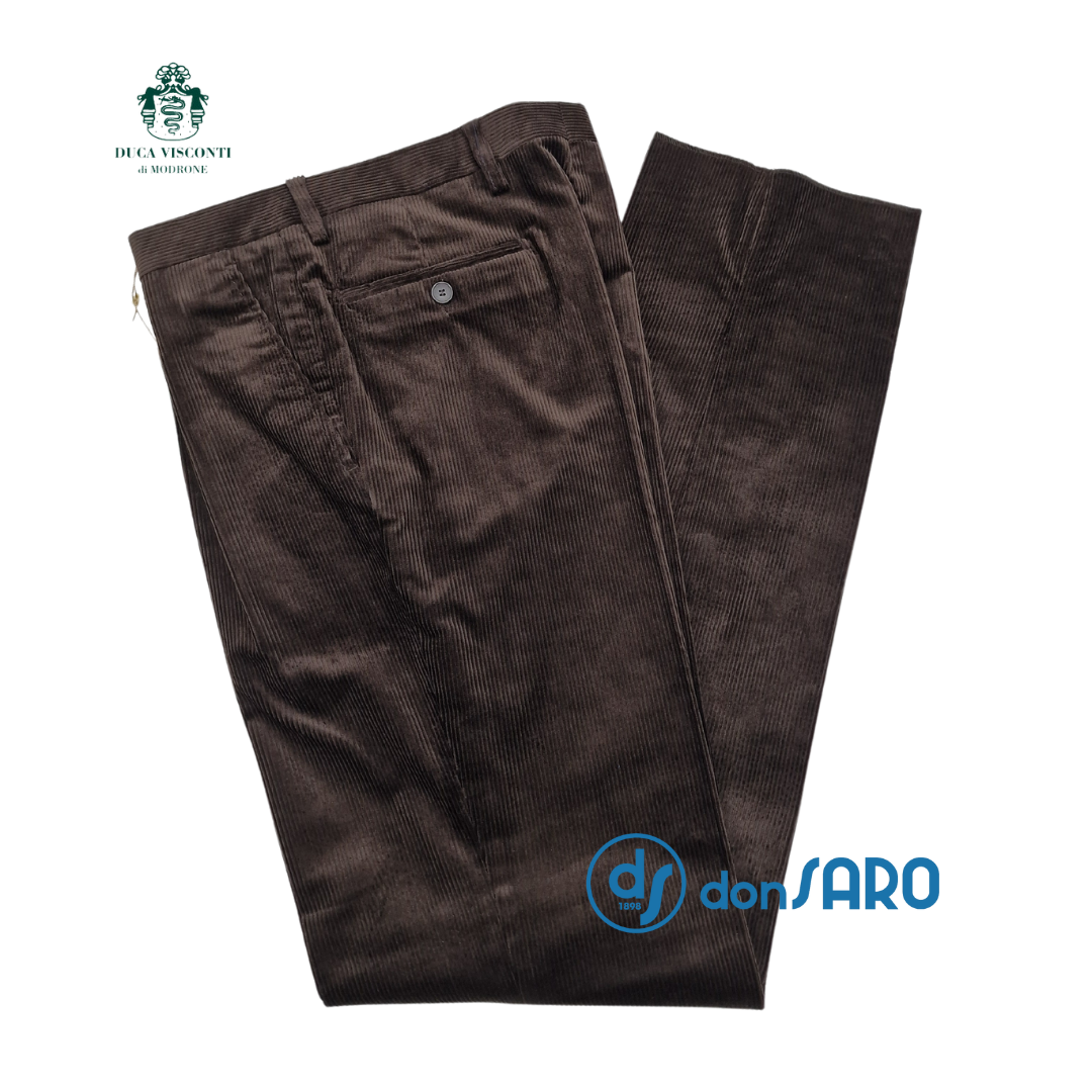 Pantaloni Di Velluto Duca Visconti Di Modrone Da Uomo - Foto 3