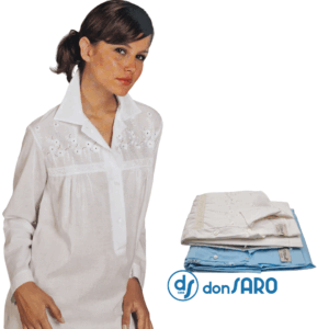 Camicia da notte puro cotone manica lunga, Vilfram 2707