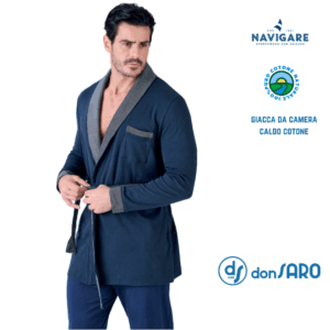 Giacca da camera collo scialle caldo cotone, Navigare 141921