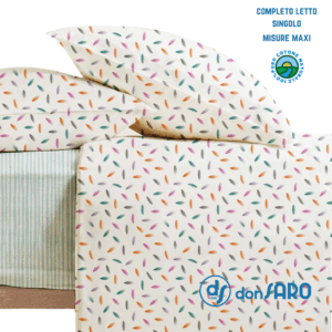 Lenzuola Singole Puro Cotone Maxi – Articolo Frisè