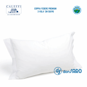 Coppia Federe Caleffi Premium Cotone 3 Volà 50x90