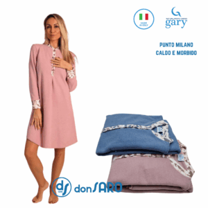 Camicia da notte donna punto Milano Gary art. 5171