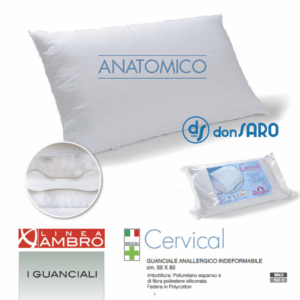 Guanciale cervical Ambro anatomico anallergico indeformabile Made in Italy
