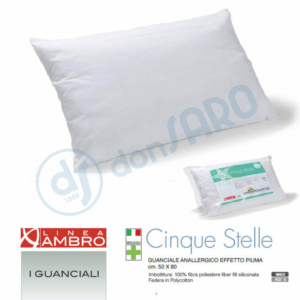 guanciale cinque stelle ambro effetto piuma