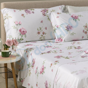 ALT: completo lenzuola matrimoniale caleffi giardino romantico cotone stampa digitale