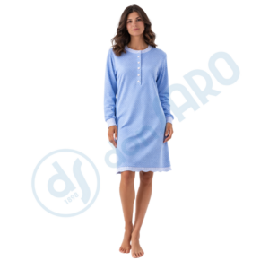 Camicia da Notte Donna KARELPIÙ 100% Cotone Jersey Taglie 56-60